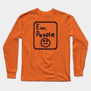 Black Line Ew People Frame Long Sleeve T-Shirt